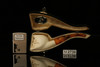 srv - Cresent Skull Block Meerschaum Pipe with custom case M2738