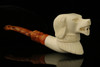 srv - Dog Block Meerschaum Pipe with fitted case M2749