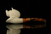 srv - Dog with hat Block Meerschaum Pipe with fitted case M2750