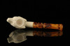 srv - Wolf Block Meerschaum Pipe with fitted case M2754