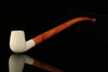 srv - Bent Billiard Churchwarden Dual Stem Meerschaum Pipe with case M2758