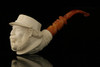 srv - Captain Block Meerschaum Pipe by I. Baglan with custom case M2810