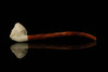 srv - Pirate Churchwarden Dual Stem Meerschaum Pipe with fitted case M2814