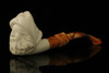 Pirate Block Meerschaum Pipe with pouch M2838