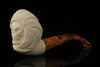 Big Chief Skull Block Meerschaum Pipe with pouch M2855