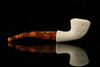 Lattice Modern Dublin Block Meerschaum Pipe with pouch M2884