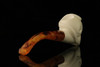 Skull and Snake Block Meerschaum Pipe with pouch M2896