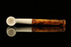 Bent Billiard Block Meerschaum Pipe with pouch M2915