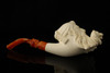 srv - Old Man Smoking a Meerschaum Pipe with fitted case 15278
