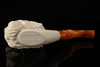 srv - Giant Dragon Block Meerschaum Pipe with fitted case 15283