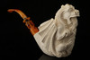 srv - Giant Dragon Block Meerschaum Pipe with fitted case 15283