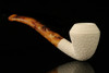 srv - Rhodessian  Block Meerschaum Pipe with fitted case M2918