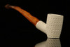 srv - Lattice Poker Block Meerschaum Pipe with fitted case M2927