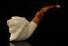 srv - Bobcat Block Meerschaum Pipe with fitted case M2933