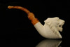 srv - Bobcat Block Meerschaum Pipe with fitted case M2933