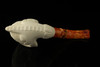 srv - Freemasonry Eagle's Claw Block Meerschaum Pipe with fitted case 15284