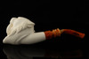srv - Saber Tooth Tiger Block Meerschaum Pipe with custom case 15285