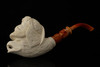 srv - Sultan and Eagle Block Meerschaum Pipe by I. Baglan with custom case 15286