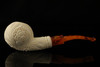 srv -  Autograph Series Carved Apple Block Meerschaum Pipe with fitted case 15290