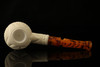 srv -  Autograph Series Carved Apple Block Meerschaum Pipe with fitted case 15290