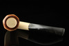 srv - Fumed Panel Block Meerschaum Pipe with fitted case 15288