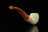 srv - Long Shank Apple Block Meerschaum Pipe with fitted case M2943