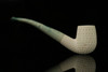 srv - Lattice Bent Billiard Block Meerschaum Pipe with fitted case M2948