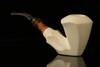 srv - Freehand Sitter Block Meerschaum Pipe with fitted case M2964