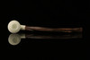 srv - Lattice Calabash Churchwarden Block Meerschaum Pipe with fitted case M2968