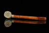 srv - Pirate Churchwarden Dual Stem Meerschaum Pipe with fitted case M2969