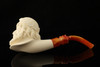 srv - Zeus Block Meerschaum Pipe with custom fitted case 15307