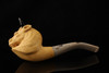 srv - Bull Hand Carved Meerschaum Pipe with fitted case 15297