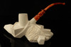 srv - I. Baglan's Famous Castle Block Meerschaum Pipe with chest presentation case 15312