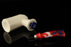 IMP Meerschaum Pipe - 4 th of July - Hand Carved with fitted case i2534