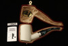 IMP Meerschaum Pipe - Poker - Hand Carved 9 mm filter with fitted case i2541