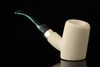 IMP Meerschaum Pipe - Poker - Hand Carved 9 mm filter with fitted case i2541