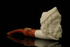 srv - Autograph Series Zeus Block Meerschaum Pipe with fitted case M2976