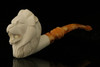 srv - Lion Block Meerschaum Pipe with fitted case M2987