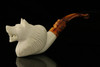 srv - Wolf Block Meerschaum Pipe with fitted case M2988
