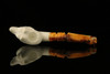srv - Wolf Block Meerschaum Pipe with fitted case M2988