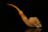 srv - Skull Block Meerschaum Pipe with fitted case M2996