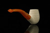 srv - Lattice Bent Billiard Block Meerschaum Pipe with fitted case M3000