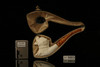 srv - Horse Block Meerschaum Pipe with fitted case M3003
