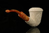 srv - Carved Calabash Block Meerschaum Pipe with fitted case M3016