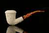 srv - Carved Calabash Block Meerschaum Pipe with fitted case M3016