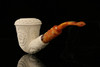 srv - Carved Calabash Block Meerschaum Pipe with fitted case M3016