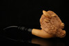 srv - Buffalo Hand Carved Block Meerschaum Pipe  by Kenan with custom case 15316