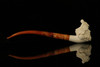 srv - Bacchus Churchwarden Dual Stem Meerschaum Pipe with fitted case M3024