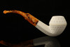 Lattice Bulldog Hand Carved Block Meerschaum Pipe with fitted case 15319