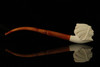 srv - Big Chief Churchwarden Dual Stem Meerschaum Pipe with fitted case M3026